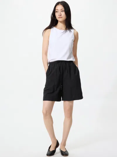 Uniqlo Women's Linen Blend Easy Shorts Black Xl Linen/denim  Us