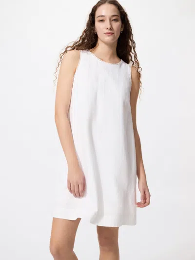 Uniqlo Women's Linen Blend Mini Dress White Large  Us