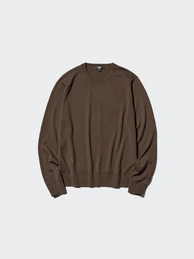 Uniqlo Women's Merino Sweater, Dark Brown, Large