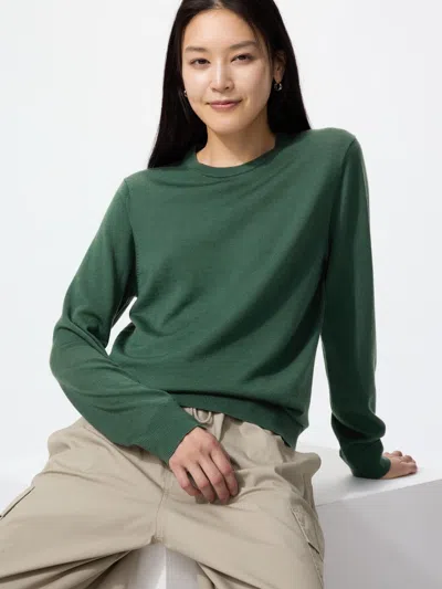 Uniqlo Women's Merino Sweater, Green, 2xs