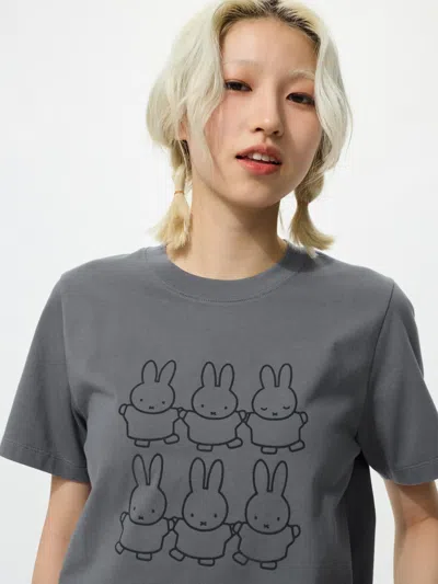 Uniqlo Women's Miffy In Bloom Ut Graphic T-shirt Gray Large  Us In Multi