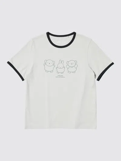 Uniqlo Women's Miffy In Bloom Ut Graphic T-shirt, Light Gray, Xl In White