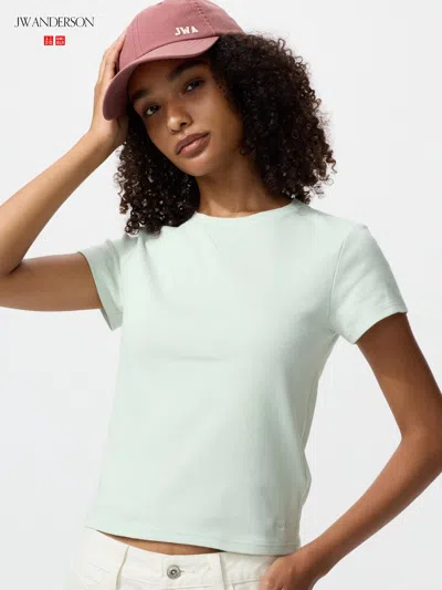 Uniqlo Women's Mini T-shirt Light Green Xl  Us