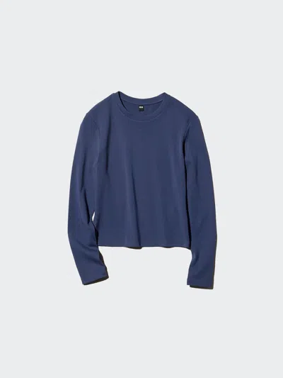 Uniqlo Women's Mini T-shirt Long Sleeve, Blue, 2xl