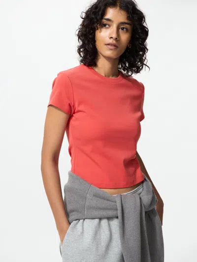 Uniqlo Women's Mini T-shirt Red 2xl  Us