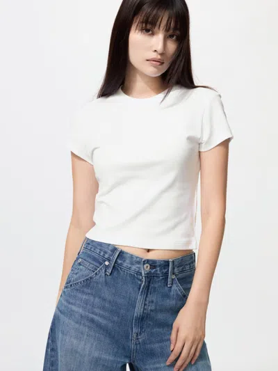 Uniqlo Women's Mini T-shirt White 2xl  Us