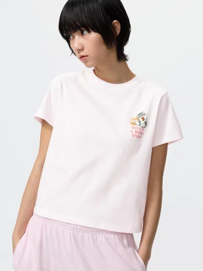 Uniqlo Women's Mofusand Ut Graphic T-shirt Pink Xl  Us In White