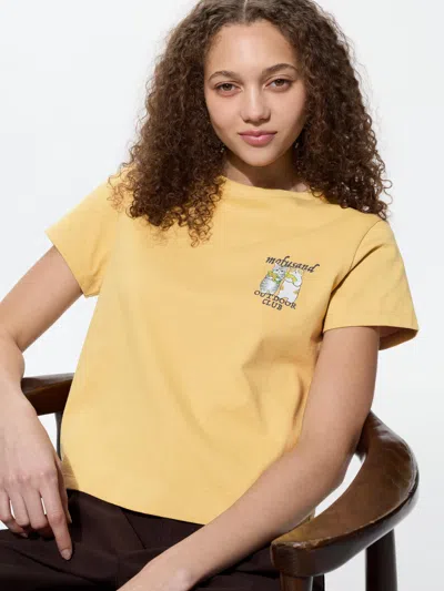 Uniqlo Women's Mofusand Ut Graphic T-shirt, Yellow, Xl