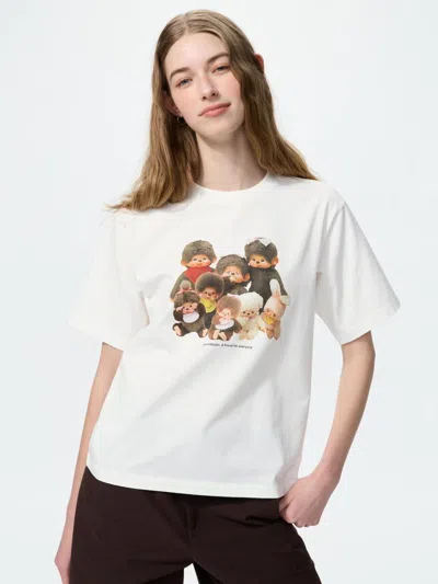 Uniqlo Women's Monchhichi Ut Graphic T-shirt, Off White, Xl
