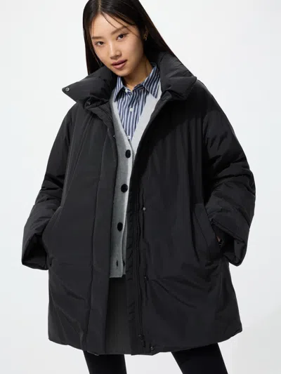 Uniqlo Women's Non-quilted Down Short Coat, Black, 2xs