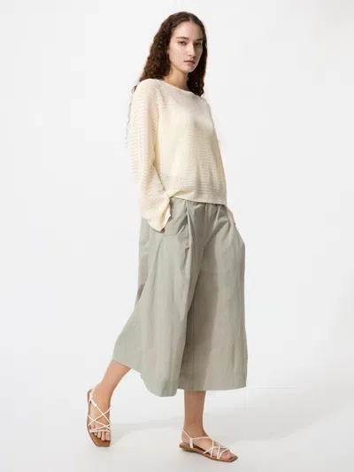 Uniqlo Women's Nylon Culottes Beige Xl  Us In Gray