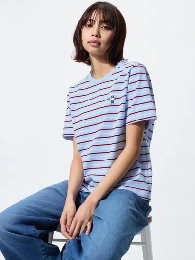Uniqlo Women's Peanuts Ut Graphic T-shirt, Blue, 2xs