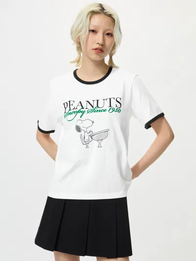 Uniqlo Women's Peanuts Ut Graphic T-shirt, White, Xl