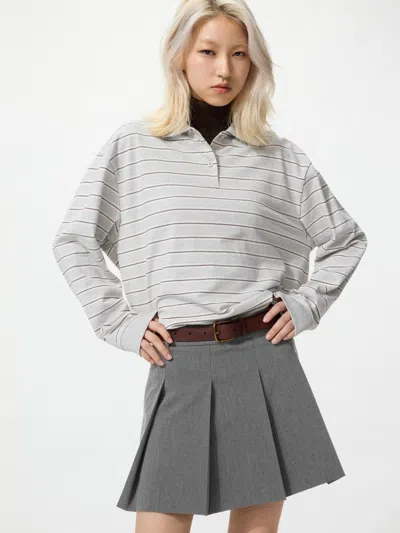 Uniqlo Women's Pleated Skort, Dark Gray, 2xs