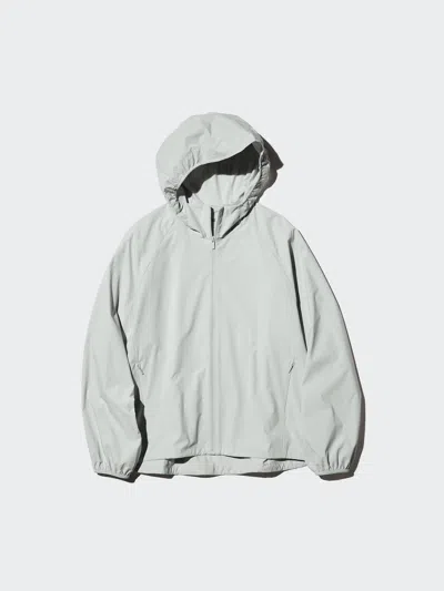 Uniqlo Women's Pocketable Uv Protection Parka, Gray, 2xl
