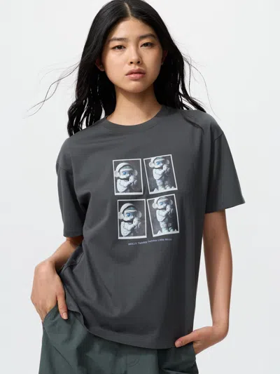 Uniqlo Women's Pop Mart Ut Graphic T-shirt Dark Gray 2xl  Us