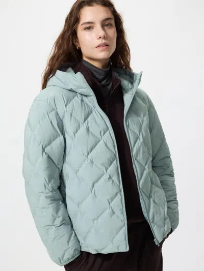 Uniqlo Women's Pufftech Parka, Light Blue, 2xs In Green