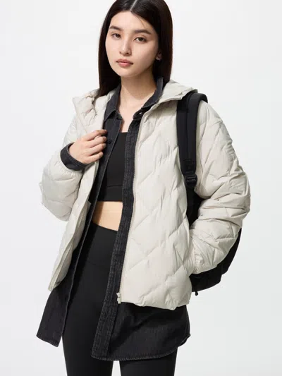 Uniqlo Women's Pufftech Parka With Water-repellent Natural 2xl  Us In Neutral