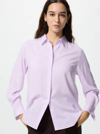 Uniqlo Women's Rayon Blouse Purple Large  Us