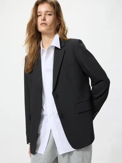Uniqlo Women's Relaxed Tailored Jacket, Black, 2xs
