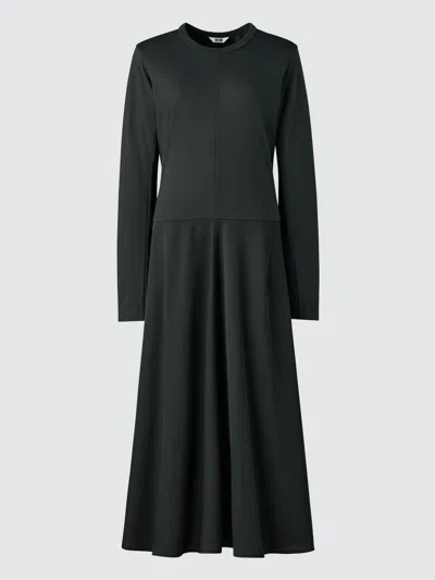 Uniqlo Women's Satin Combination Dress, Black, 2xs