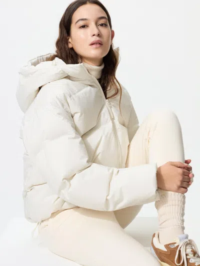 Uniqlo Women's Seamless Down Parka With Insulating Off White 2xl  Us