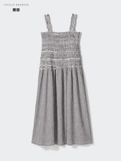 Uniqlo Women's Shirring Dress, Off White, Xl In Multi