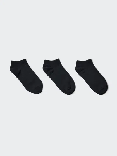 Uniqlo Women's Short Socks 3 Pairs Black Us W 7.5-10  Us