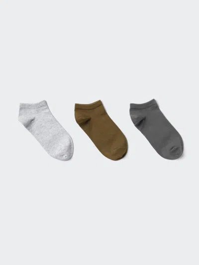 Uniqlo Women's Short Socks 3 Pairs Gray Us W 7.5-10  Us