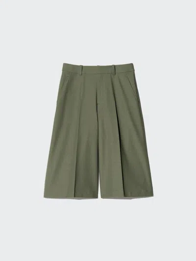 Uniqlo Women's Smart Culottes, Olive, Large In Green
