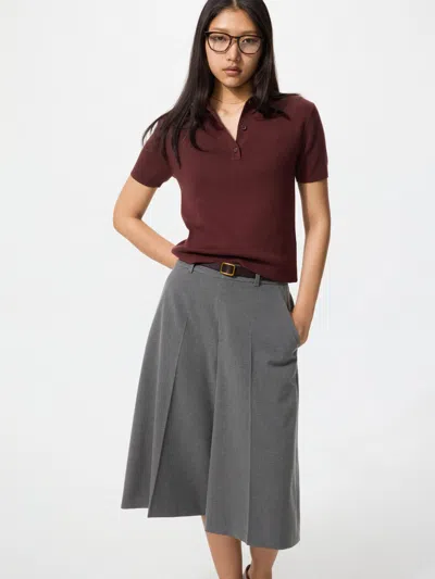 Uniqlo Women's Smart Culottes Print, Dark Gray, 2xs In Animal Print