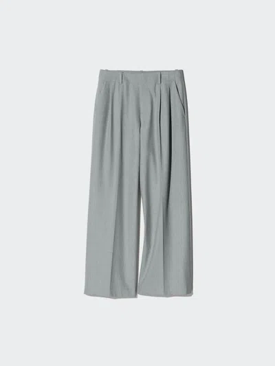 Uniqlo Women's Smart Wide Straight Pants, Gray, Xs In Gold