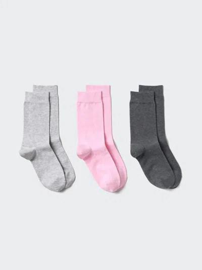 Uniqlo Women's Socks 3 Pairs With Deodorizing Gray Us W 7.5-10  Us