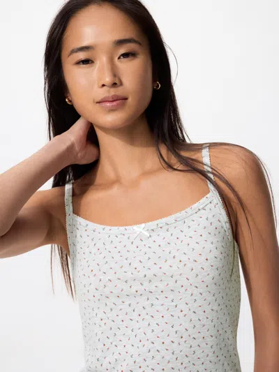 Uniqlo Women's Soft Modal Camisole Flower, Gray, 2xl In Multi
