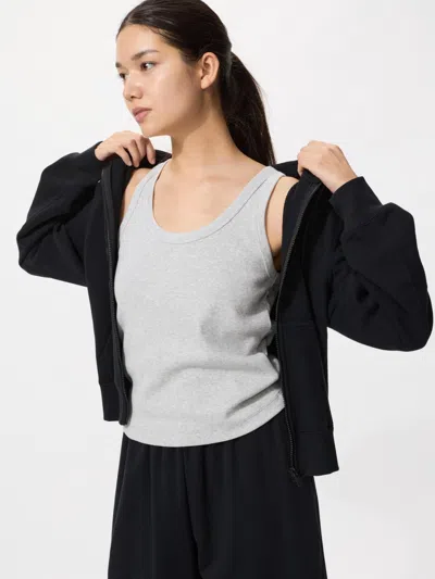 Uniqlo Women's Soft Ribbed Tank Top Light Gray Xl  Us