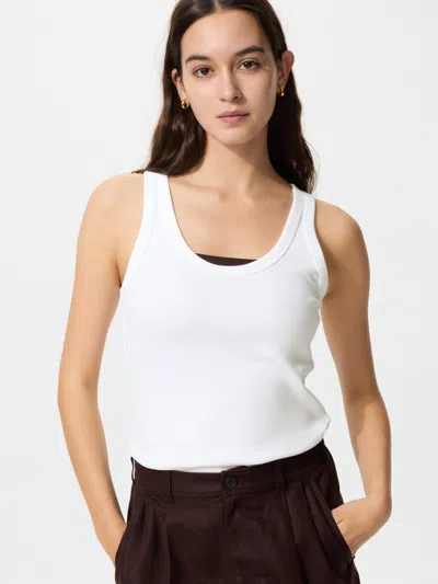 Uniqlo Women's Soft Ribbed Tank Top White Xl  Us