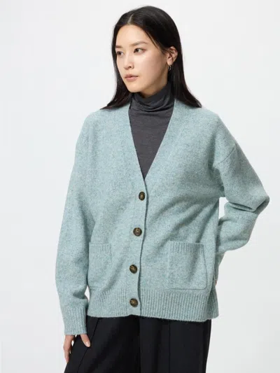 Uniqlo Women's Souffle Yarn Relaxed Cardigan, Light Green, 2xs In Multi