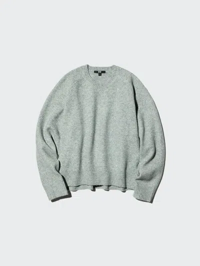 Uniqlo Women's Souffle Yarn Sweater, Gray, 2xs In Green