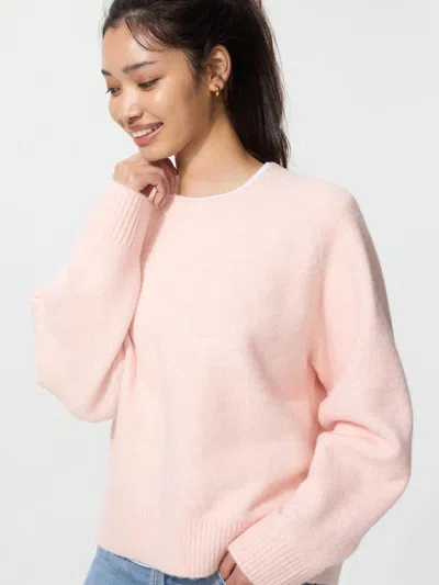Uniqlo Women's Souffle Yarn Sweater, Pink, Xs