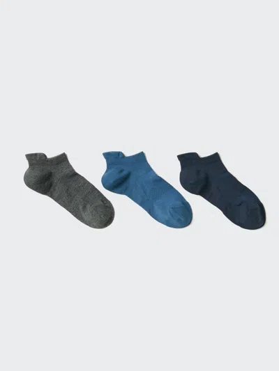 Uniqlo Women's Sport Short Socks 3 Pairs, Dark Gray, Us W 7.5-10 In Multi