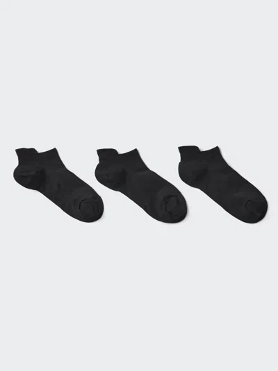 Uniqlo Women's Sport Short Socks 3 Pairs With Odor Control Black Us W 7.5-10  Us
