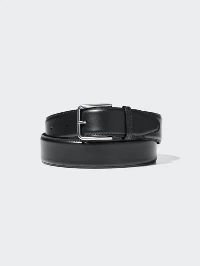 Uniqlo Women's Stitched Middle Width Belt Black Large  Us