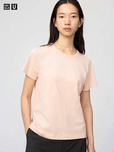 Uniqlo Women's Supima Cotton T-shirt Pink Medium  Us