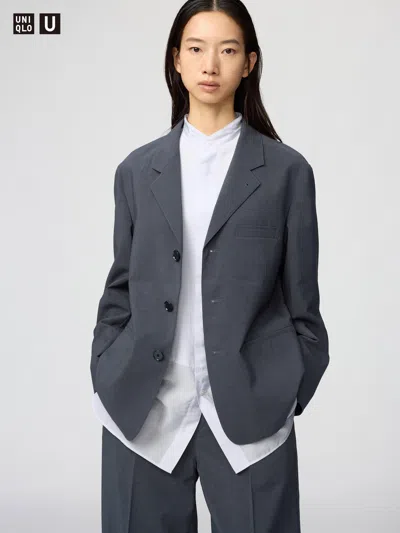 Uniqlo Women's Tailored Jacket Dark Gray Medium  Us