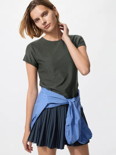 Uniqlo Women's Ultra Stretch Active T-shirt Dark Gray 2xl  Us In Green