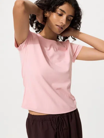 Uniqlo Women's Ultra Stretch Active T-shirt Pink 2xl  Us