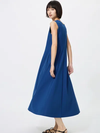 Uniqlo Women's Ultra Stretch Airism Dress Blue Medium  Us