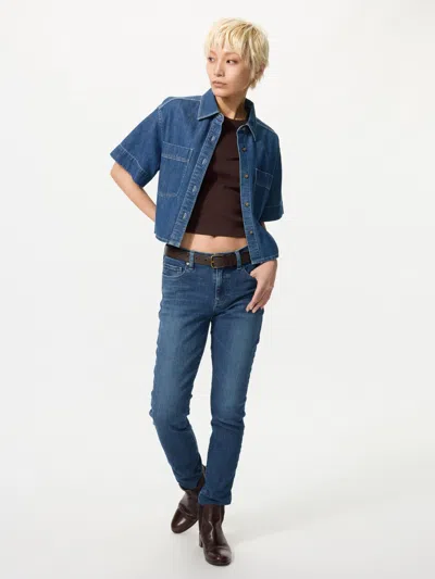 Uniqlo Women's Ultra Stretch Skinny Jeans Blue 25 Inch  Us