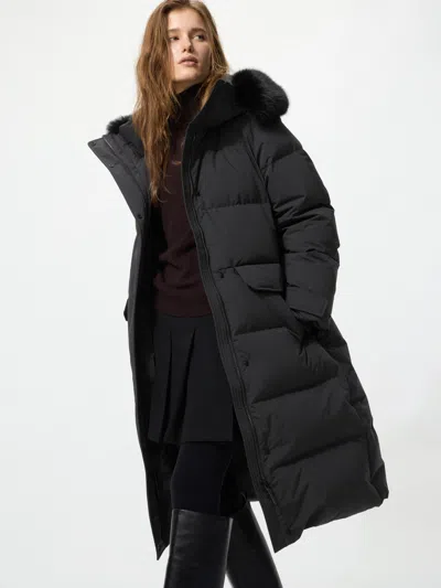 Uniqlo Women's Ultra Warm Down Long Coat, Black, 2xs