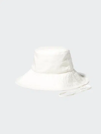 Uniqlo Women's Uv Protection Cotton Linen Wide Brim Hat Off White  Us